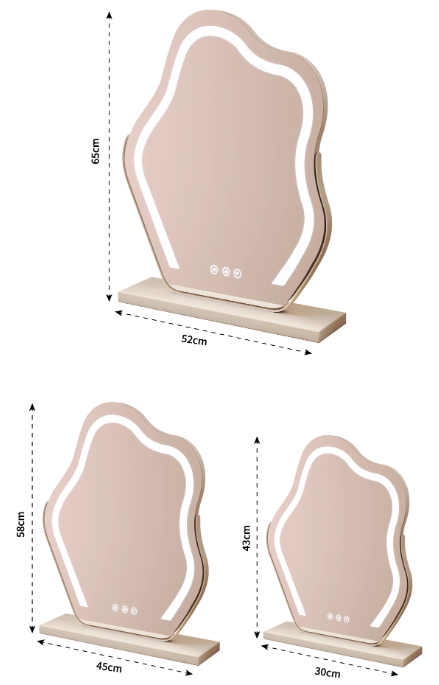 Irregular LED Vanity Mirror with Smart Touch | 3 Sizes | Free Shipping