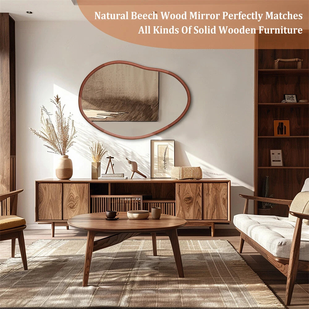 Mid Century Asymmetrical Wall Mirror Organic Mirror Irregular Mirror Home decor