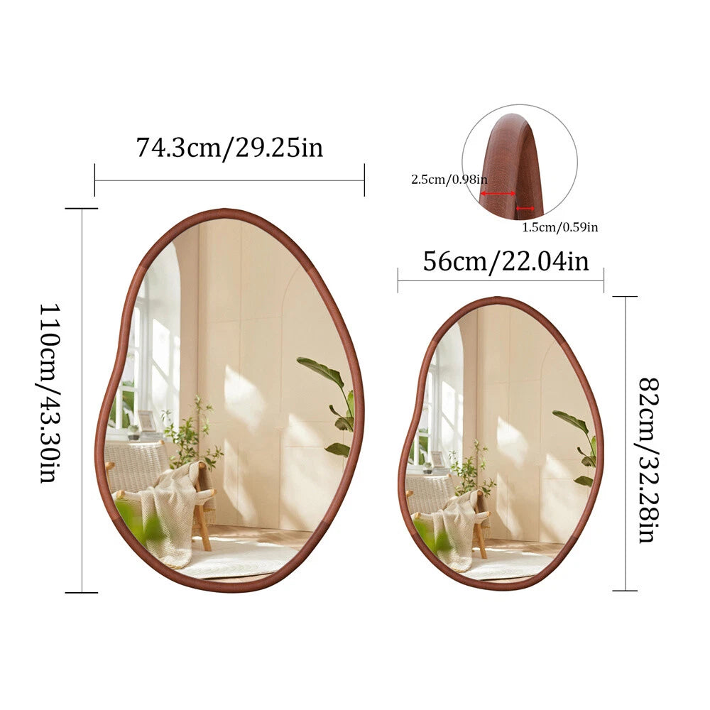Mid Century Asymmetrical Wall Mirror Organic Mirror Irregular Mirror Home decor