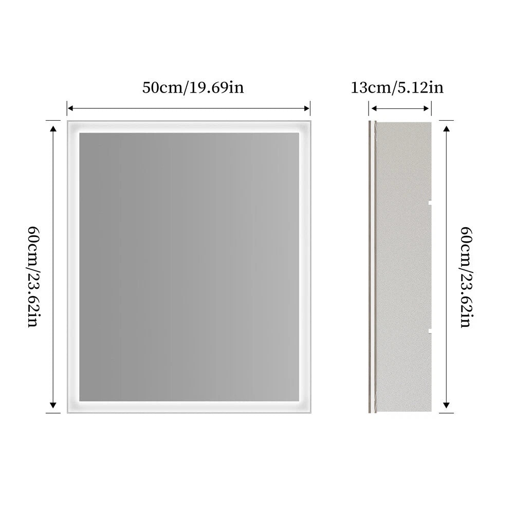 Bluetooth LED Medicine Cabinet with Light Dimmable Wall Mirror Cabinet Storage