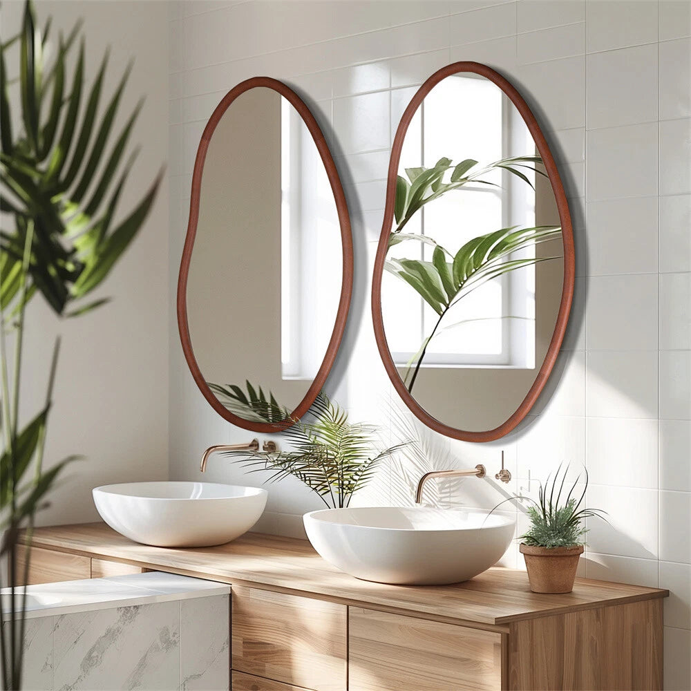 Mid Century Asymmetrical Wall Mirror Organic Mirror Irregular Mirror Home decor