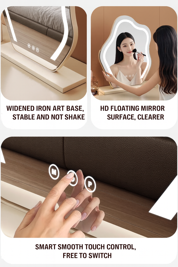 Irregular LED Vanity Mirror with Smart Touch | 3 Sizes | Free Shipping