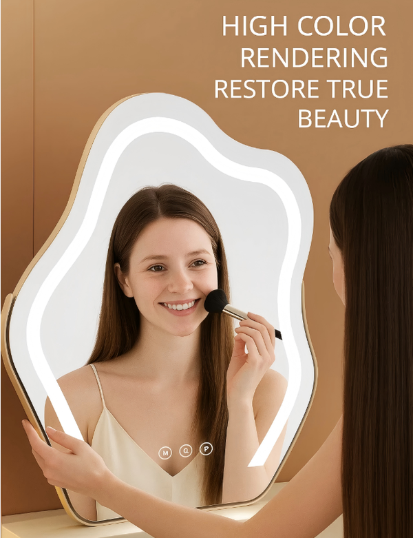 Irregular LED Vanity Mirror with Smart Touch | 3 Sizes | Free Shipping